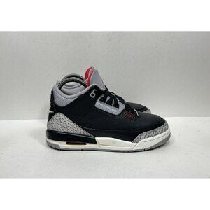 Nike Air Jordan 3 Retro OG Shoes Youth Size 4.5Y Black Cement Sneaker DM0967-010